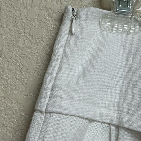 Madewell Women’s White Blue Embroidered Boho A-Line Mini Skirt Size 4 - Picture 5 of 6